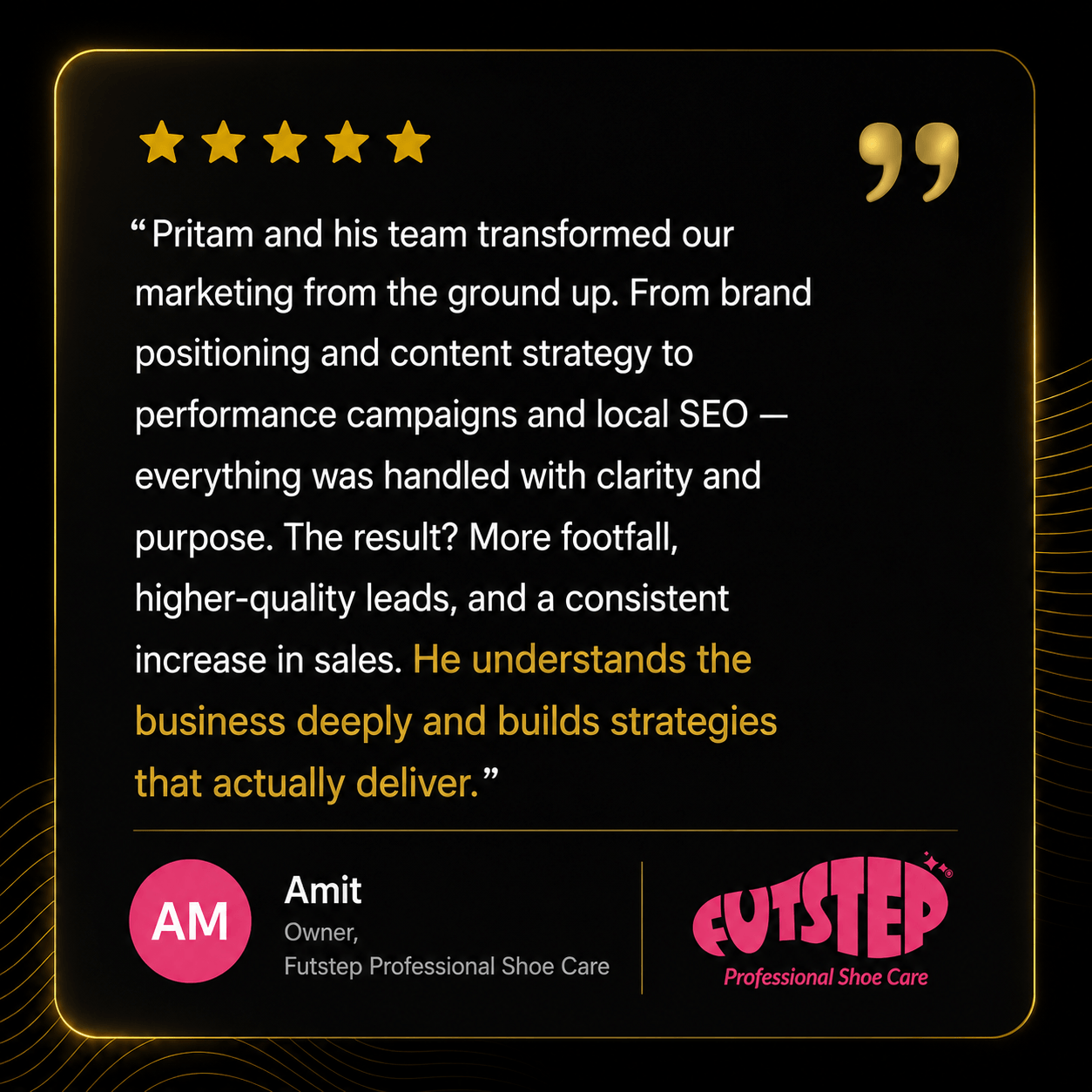 Client Testimonial Amit